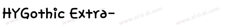 HYGothic Extra字体转换
